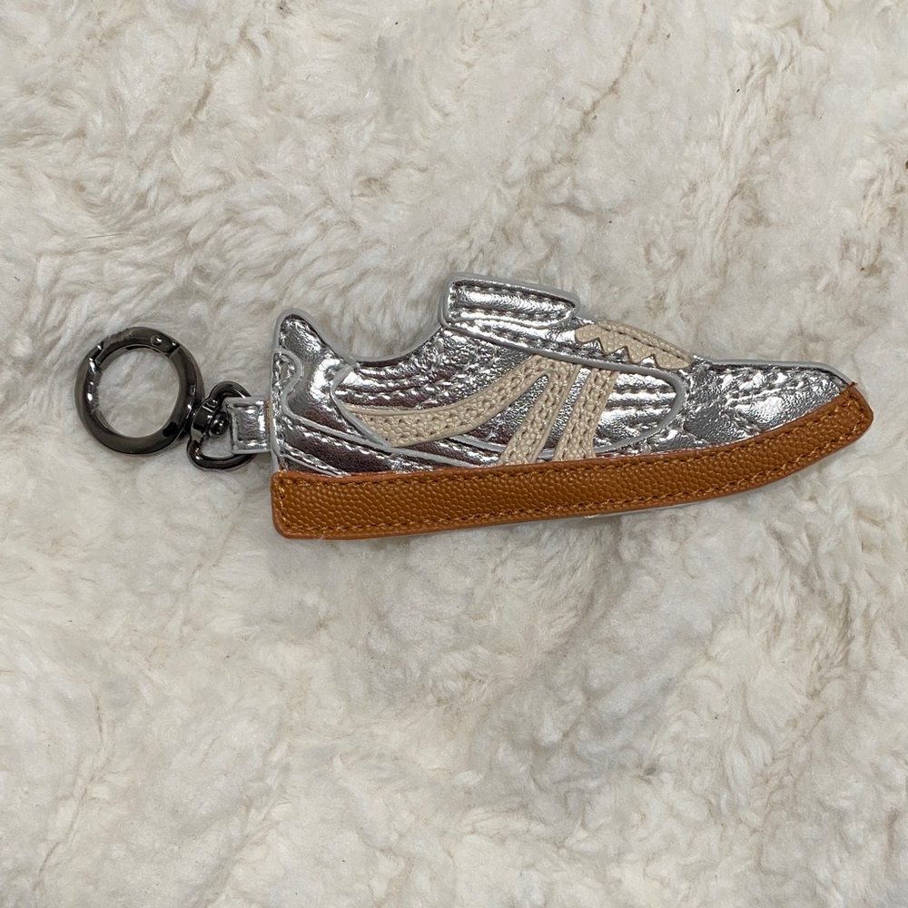Steve Madden Silver and Brown Sneaker Key Holder